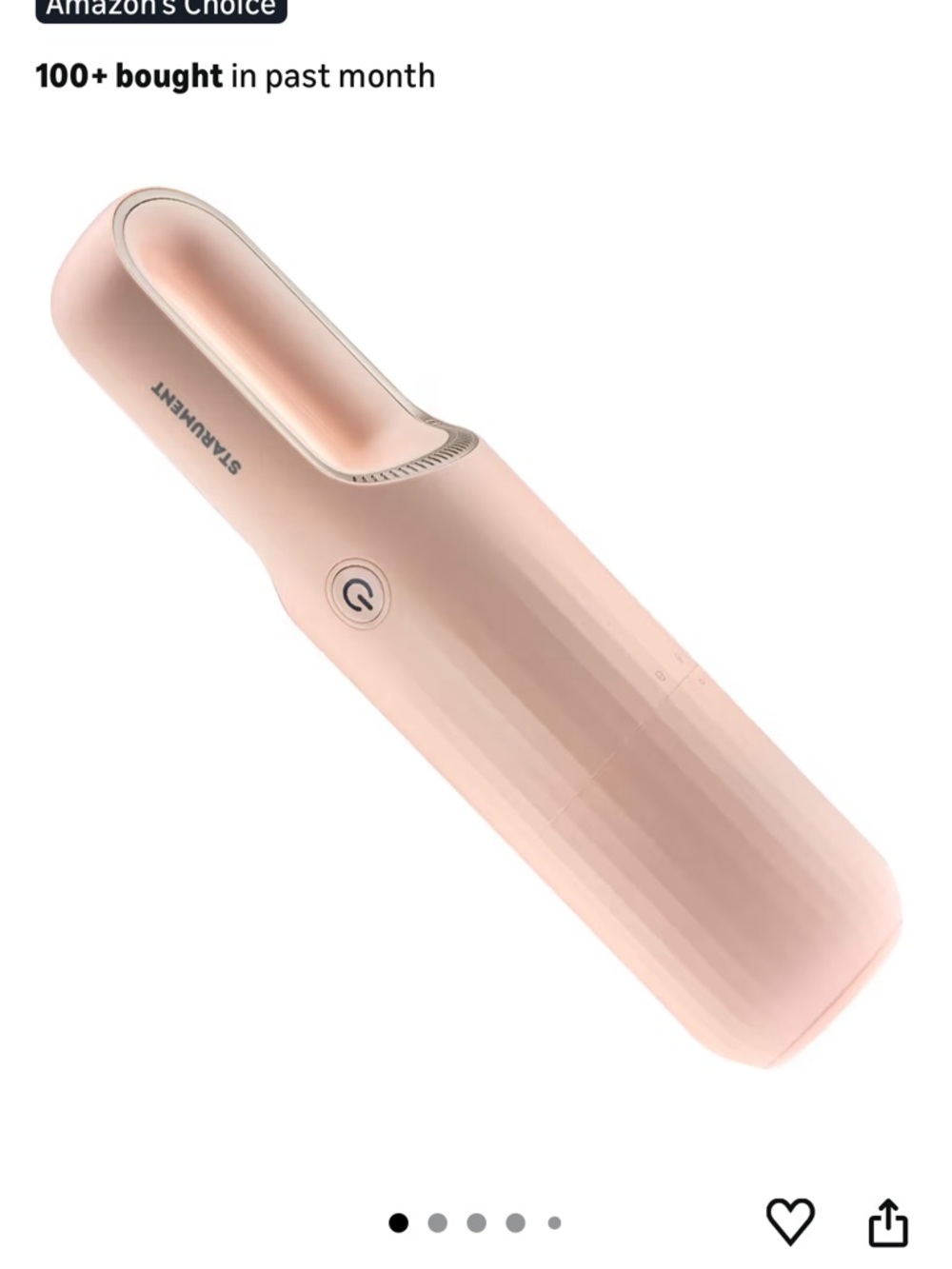 Portable Handheld Vacuum Cleaner in Blush Pink